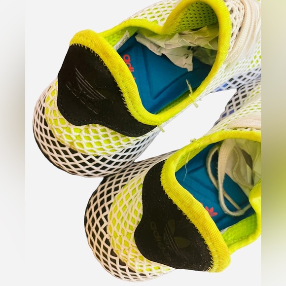 SOLD. ADIDAS mens B2779 slime lime green Deerupt Running Sneakers athletic shoes - Picture 12 of 13